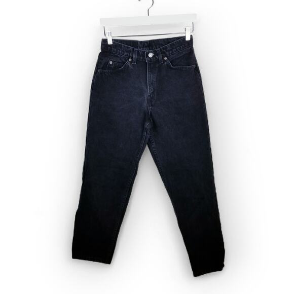 VINTAGE LEVI'S 961 Loose Fit Orange Tab 1996 Black 100% Cotton - 6 Short - Picture 4 of 11